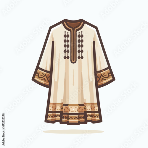 vector, illustration, drawing, apparel, clothing, tunic, sketch, outline, female, top, template, fashion, dress, woman, white, shirt, isolated, technical, sleeve, fabric, textile, style, casual, vinta