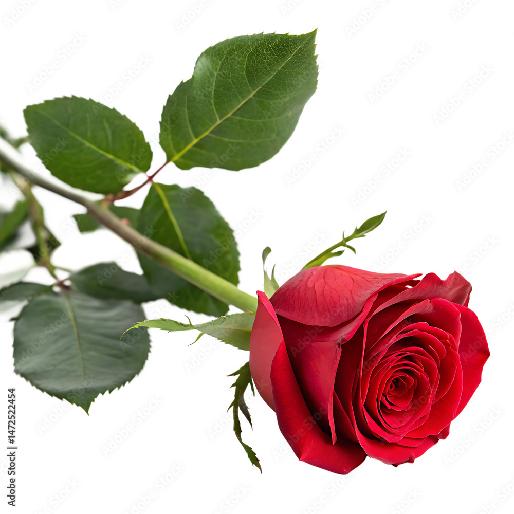 Obraz premium Valentine rose isolated on a transparent background