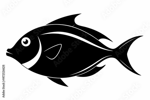 surgeonfish sihouette black vector