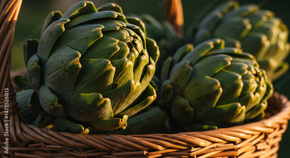 Fototapeta premium Fresh Artichoke: Still Life of a Healthy Superfood