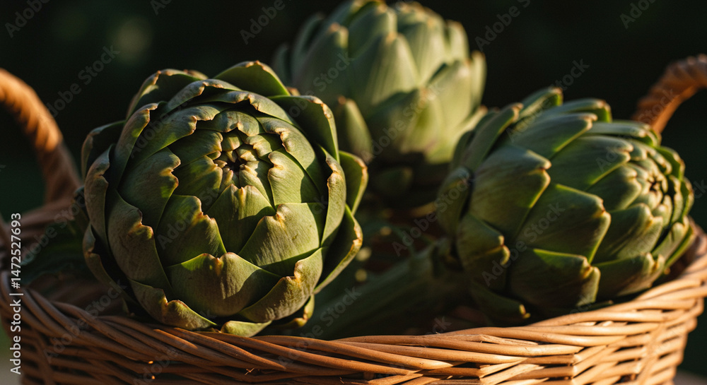 Fototapeta premium Fresh Artichoke: Still Life of a Superfood