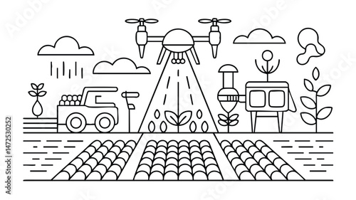 Modern Farm Drone Technology for Agricultural Efficiency