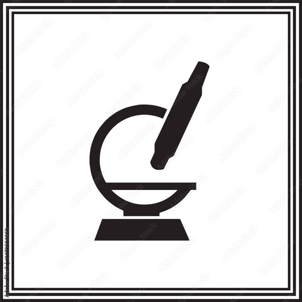 Microscope Silhouette Icon – Minimalist Science Tool Vector for Education, Research, and Medical Design Microscope Silhouette Icon – Minimalist Science Tool Vector for Education, Research, and Medical Design