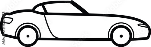 vector illustration of a convertible car