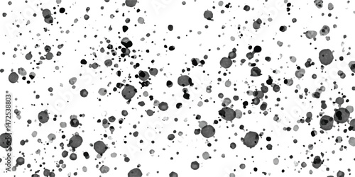 Grunge abstract white charcoal wall Stone concrete texture grungy backdrop background anthracite old. Black spat stains. Splatter collection. Vector illustration.