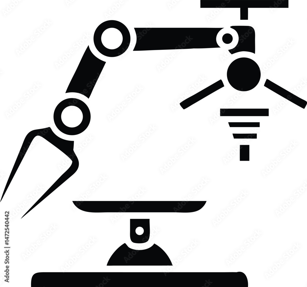 Robotic surgery machine icon vector design representing healthcare and artificial intelligence Robotic surgery machine icon vector design representing healthcare and artificial intelligence
