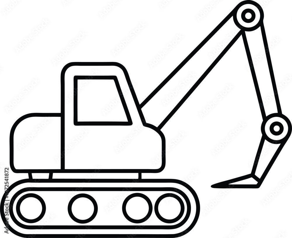 Naklejka premium excavator and truck