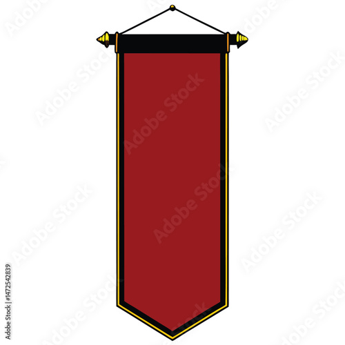 Medieval Banner Design With Golden Trim, Heraldry Emblem, Royal Standard