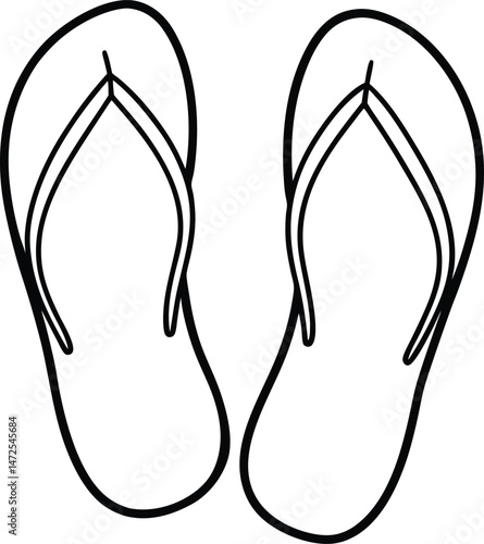 flip flops isolated on white