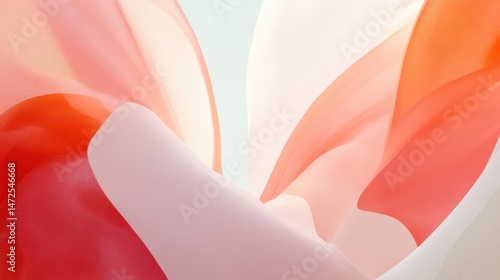 Soft Textures in Light Shades of Pink and Coral Fabric Flow