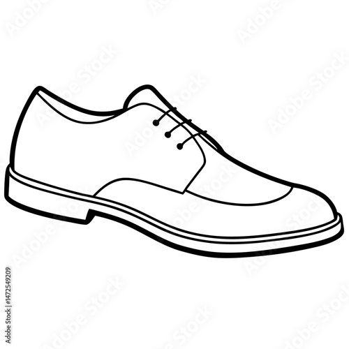 Derby Shoes Vector on White Background
