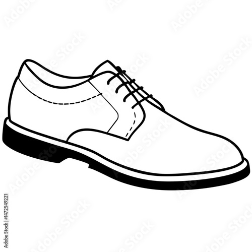 Derby Shoes Vector on White Background