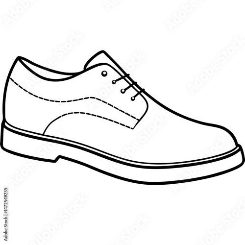 Derby Shoes Vector on White Background