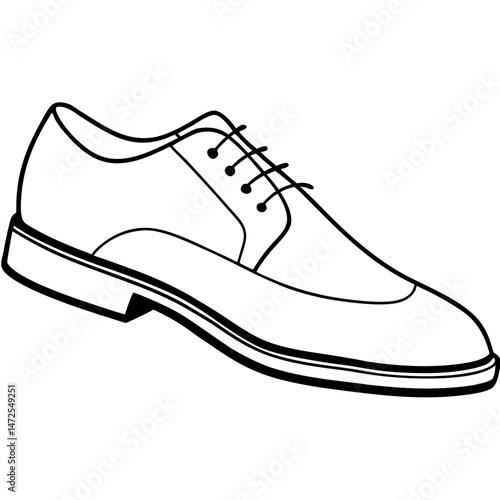 Derby Shoes Vector on White Background