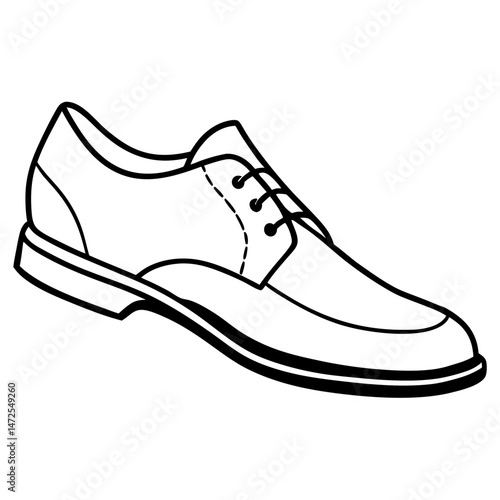 Derby Shoes Vector on White Background