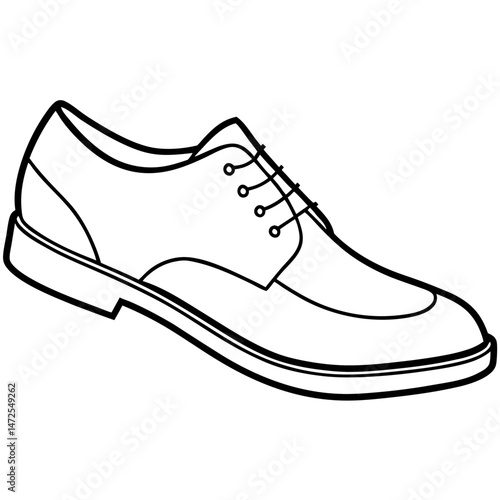Derby Shoes Vector on White Background
