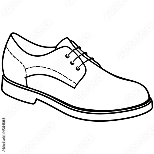 Derby Shoes Vector on White Background