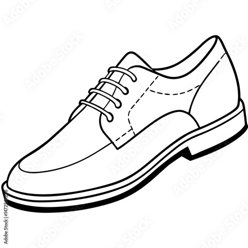 Derby Shoes Vector on White Background