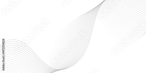 Abstract Vector Composition of Wave Lines on Transparent Background – Ideal for High-Tech Communication Designs, Big Data Reports, Research Presentations, and Business Technology Collateral

