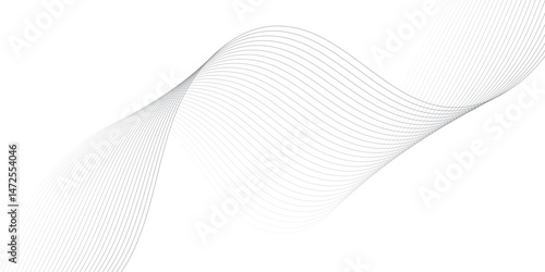 Abstract Vector Composition of Wave Lines on Transparent Background – Ideal for High-Tech Communication Designs, Big Data Reports, Research Presentations, and Business Technology Collateral

