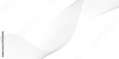 Abstract Vector Composition of Wave Lines on Transparent Background – Ideal for High-Tech Communication Designs, Big Data Reports, Research Presentations, and Business Technology Collateral

