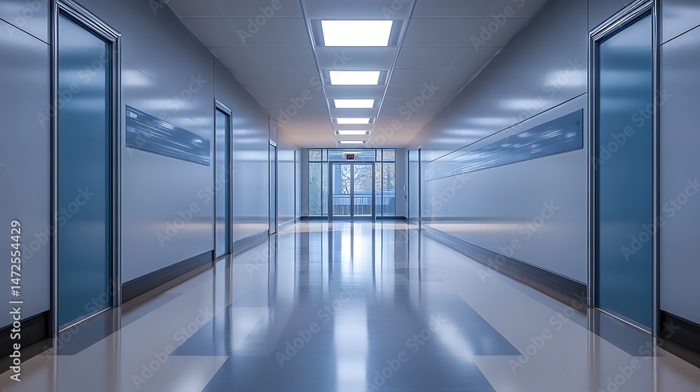 Fototapeta premium Hospital corridor interior view