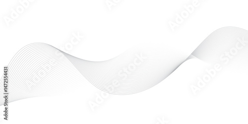 Abstract Vector Composition of Wave Lines on Transparent Background – Ideal for High-Tech Communication Designs, Big Data Reports, Research Presentations, and Business Technology Collateral

