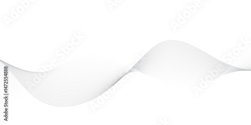 Abstract Vector Composition of Wave Lines on Transparent Background – Ideal for High-Tech Communication Designs, Big Data Reports, Research Presentations, and Business Technology Collateral


