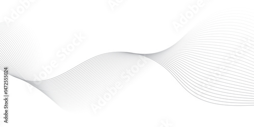 Abstract Vector Composition of Wave Lines on Transparent Background – Ideal for High-Tech Communication Designs, Big Data Reports, Research Presentations, and Business Technology Collateral

