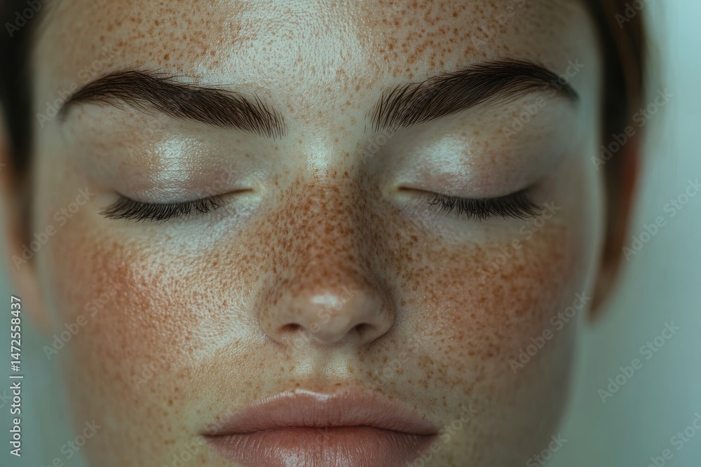 Fototapeta premium A comparison image of acne and smooth skin revealing skin care differences and potential treatments to achieve better skin health