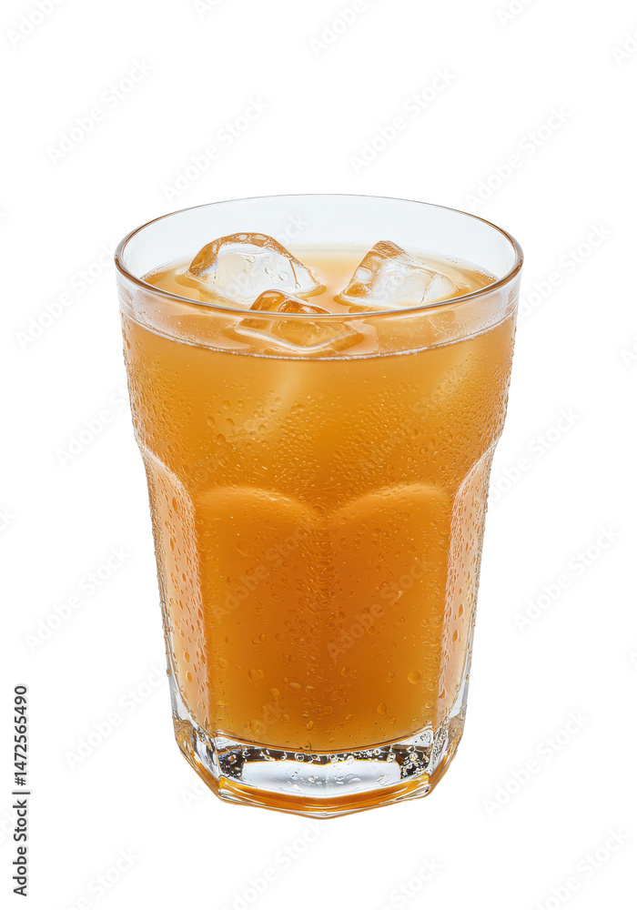 custom made wallpaper toronto digitalRefreshing cold drink in glass with ice cubes, amber color beverage against black