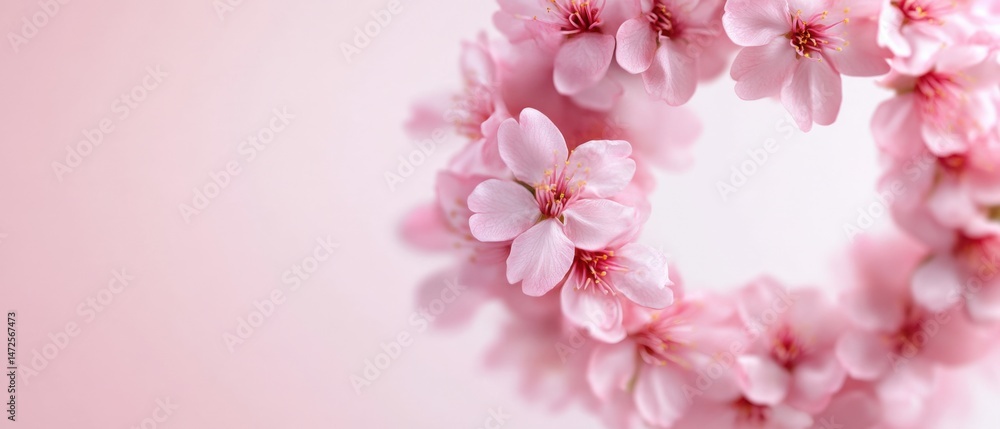 custom made wallpaper toronto digitalPink cherry blossom wreath beauty
