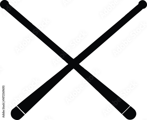 Crossed Drumsticks silhouette,Drumsticks clipart