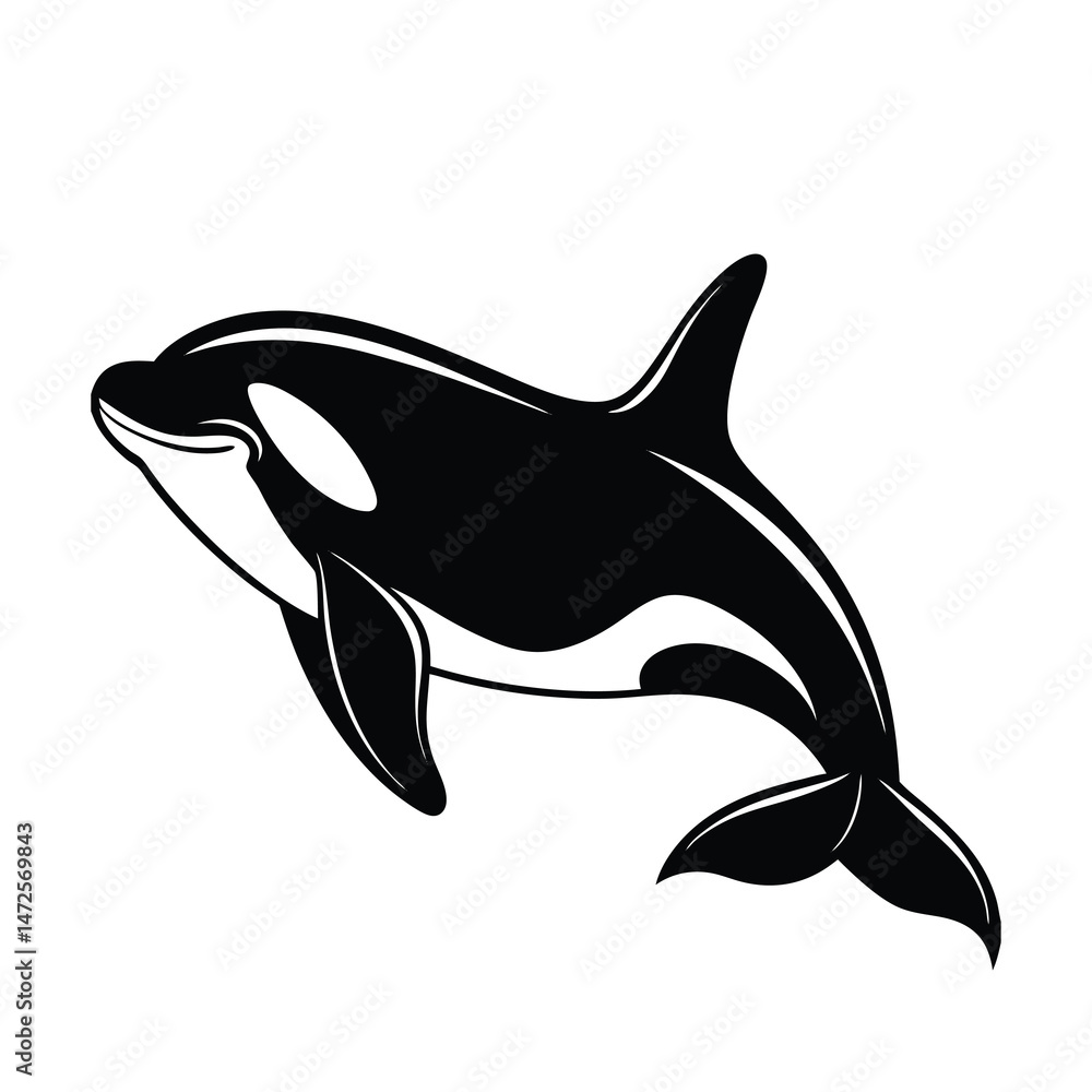 Naklejka premium silhouette of a dolphin