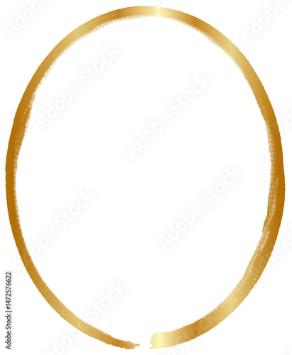 Golden round frame illustration 