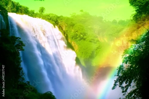 Rainbow Jungle Waterfall