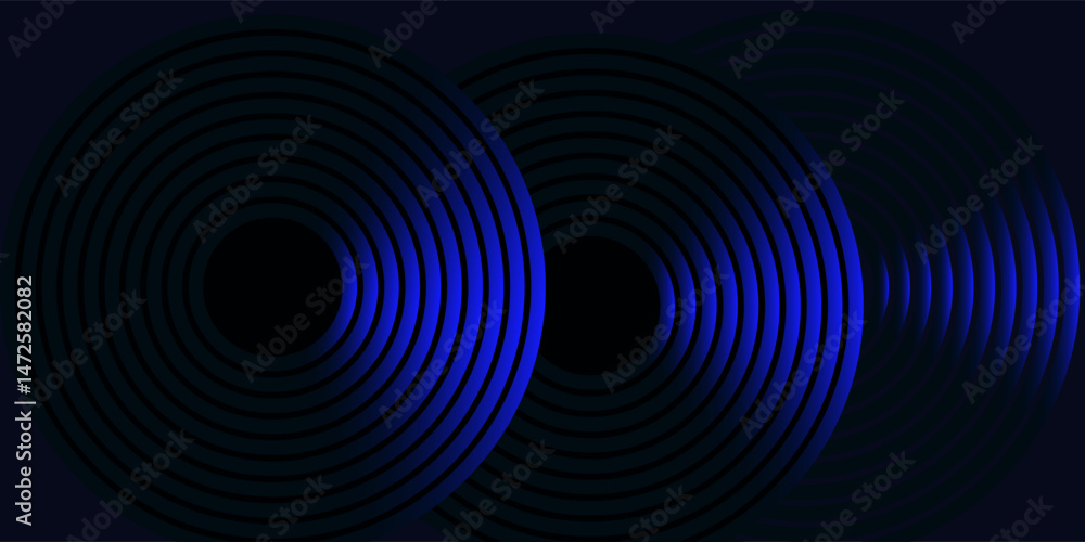 Dark blue circle line abstract background. Shiny blue circle geometric lines with future technology concept. Vector illustration Dark blue circle line abstract background. Shiny blue circle geometric lines with future technology concept. Vector illustration