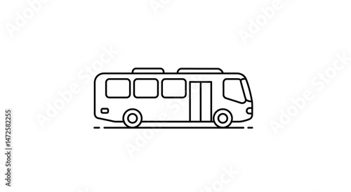 Wallpaper Mural Bus Outline Icon Vehicle Public Transportation Travel Torontodigital.ca