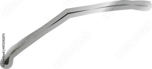 Metallic Silhouette Elements – Versatile Abstract Icons and Shapes with a Polished Chrome Finish