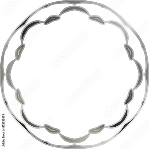 Metallic Silhouette Elements – Versatile Abstract Icons and Shapes with a Polished Chrome Finish
