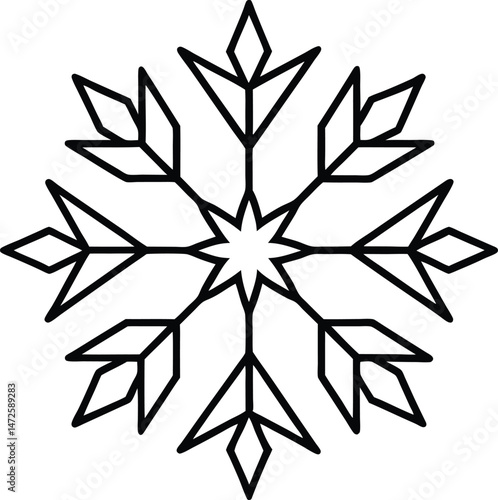 snowflake icon vector illustration