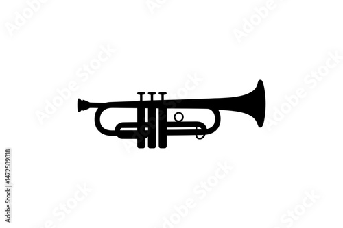 Trumpet musical instrument silhouette jazz brass band