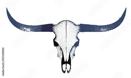 Old Western Bull Skull Tattoo