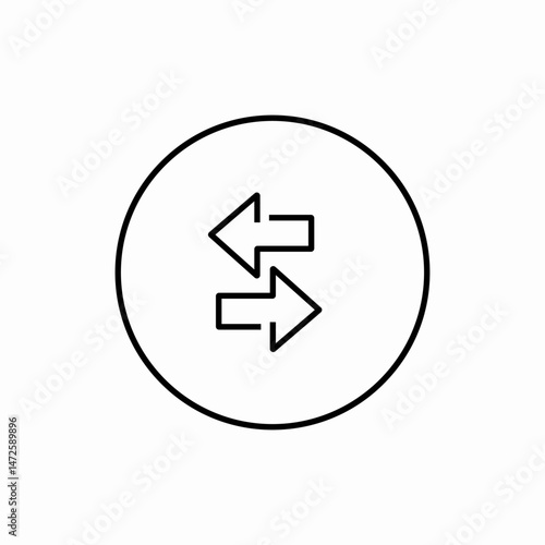 Exchange transfer arrows direction movement icon vector sign