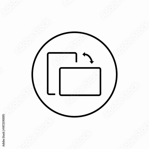 Phone rotate icon vector sign