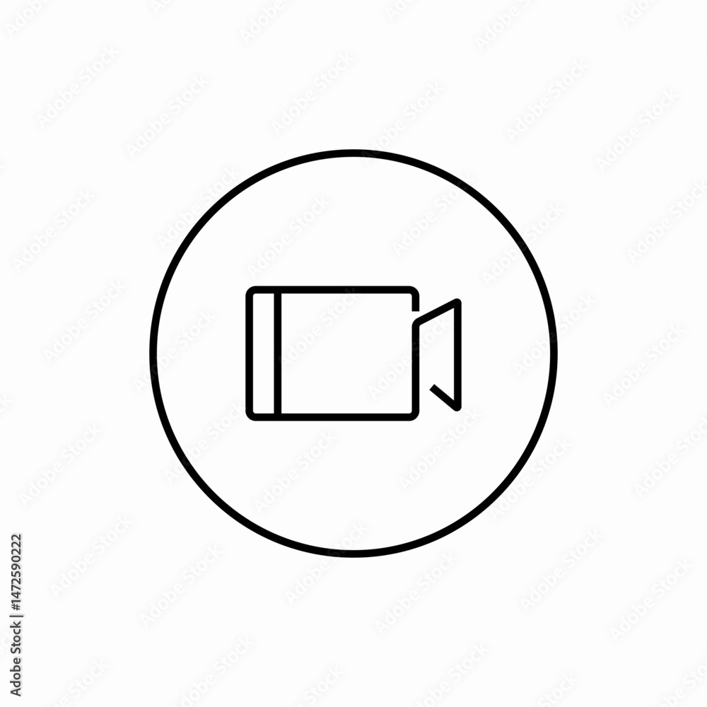Video camera film recording movie icon vector sign Video camera film recording movie icon vector sign