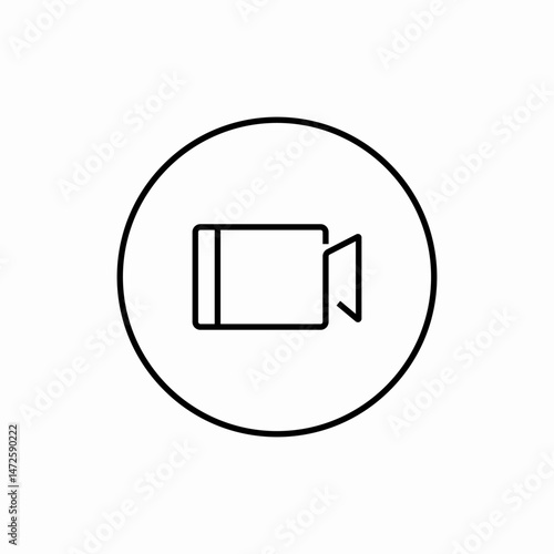 Video camera film recording movie icon vector sign