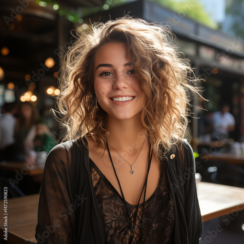 Young Woman with Soft Smile and Classy Look