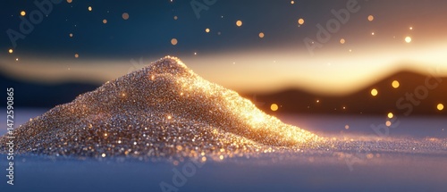 sparkling golden mountain