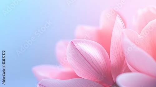 Pink flower petals close up